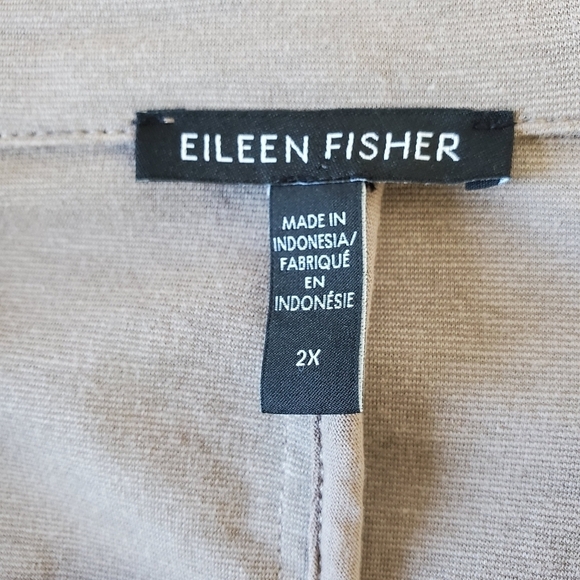 Eileen Fisher Organic Cotton Blend Blazer Sz 2X Open Front Stretch Jacket Pocket - Picture 11 of 13